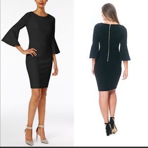 Calvin Klein Bell Sleeve Sheath